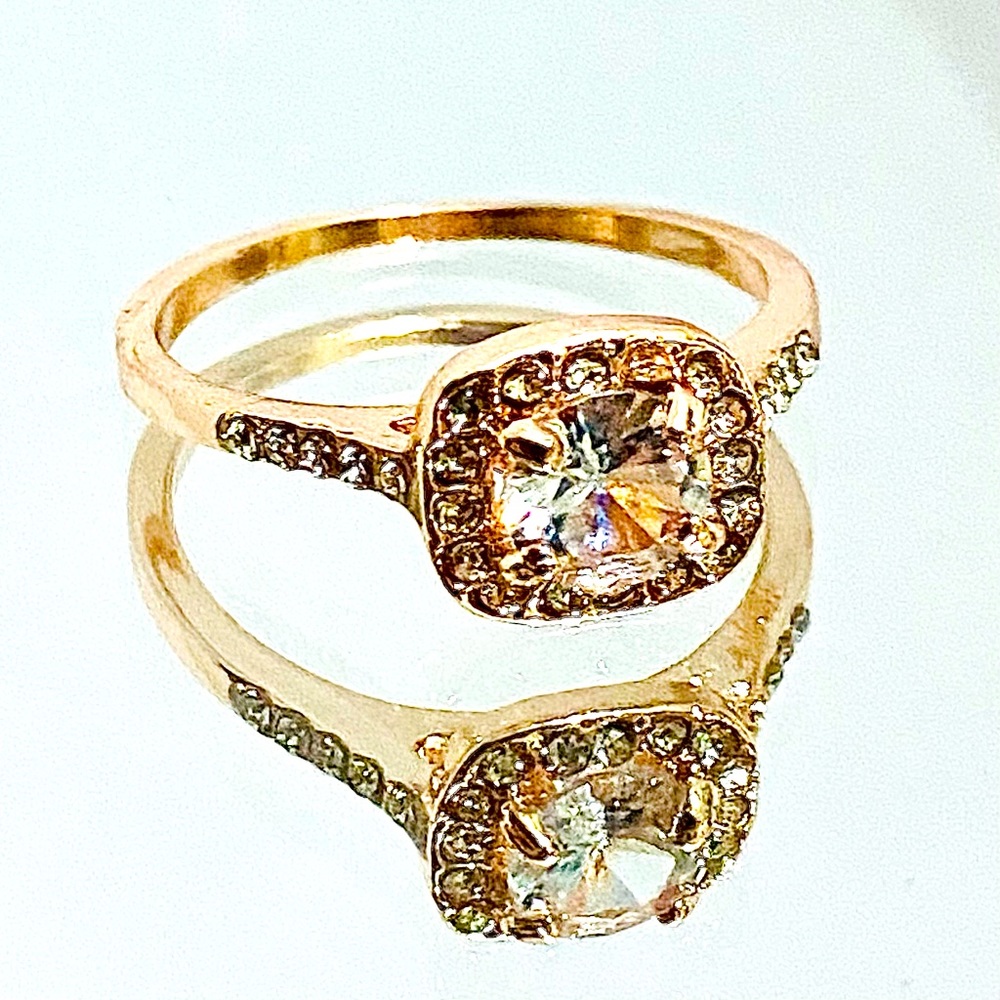 Clear Diamond Round CZ Cubic Zircon Cushion Cut Size 9 Ring .80CT Princess